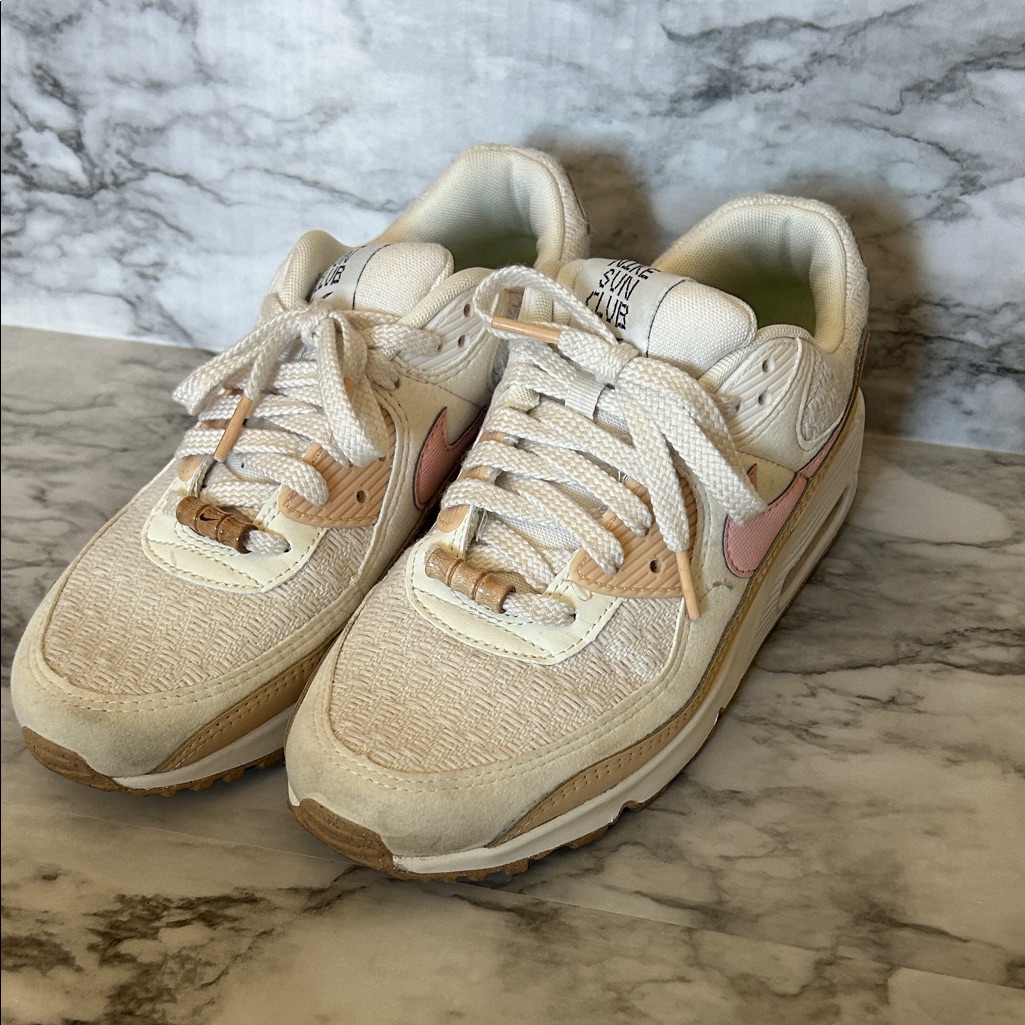 Nike Air Max 90 Se “Sun Club” Women’s Sneakers | Cream Pink Tan | Size 8.5